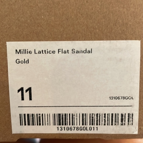 Reformation Millie Lattice Sandal - Gold - Picture 3 of 3